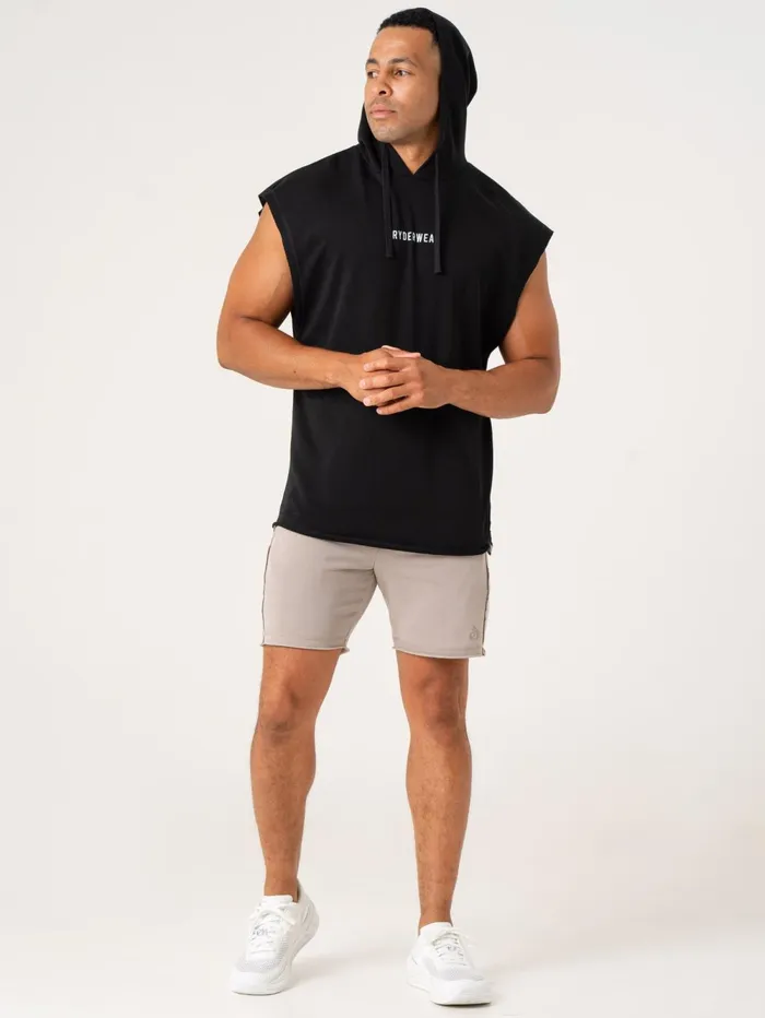 Pursuit Fleece Sleeveless Hoodie 8211 Black Men Ryderwear Tanks