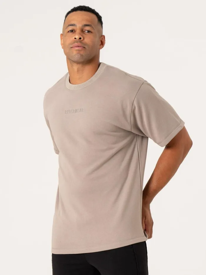 Pursuit Fleece TShirt 8211 Taupe Men Ryderwear Tops