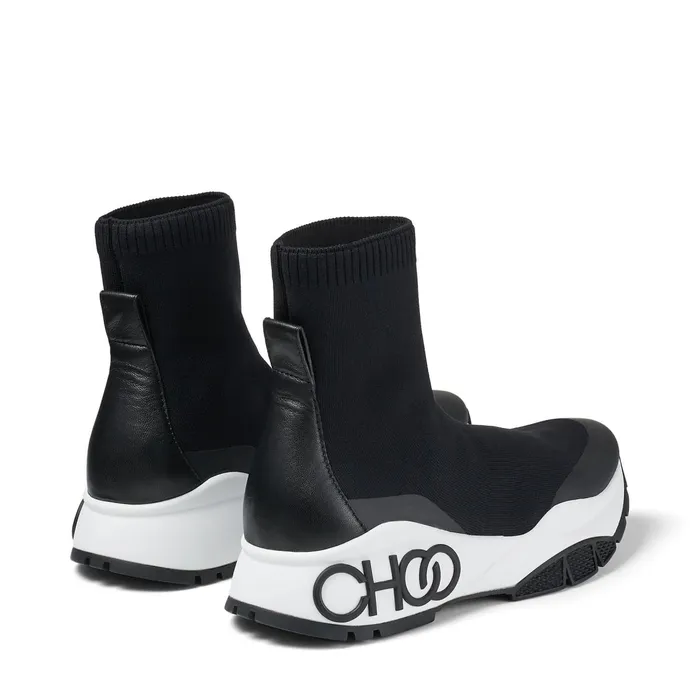 Raine SockF Black StretchKnit HighTop Sock Trainers Black Women JIMMY CHOO Sneakers