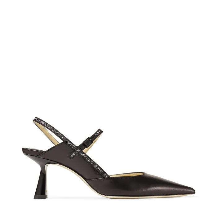 Ray 65 Black Nappa Leather Pointed Pumps With LogoWoven Ribbon Black Women JIMMY CHOO Pumps Ray 65 Black Nappa Leather Pointed Pumps With LogoWoven Ribbon Black Women JIMMY CHOO Pumps