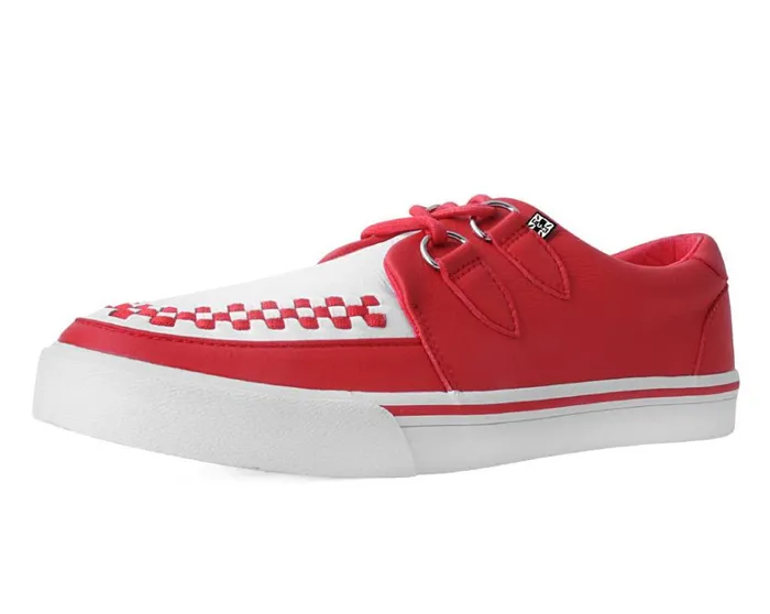 Red and White 2Ring Creeper Sneaker Men TUK Shoes Vegan