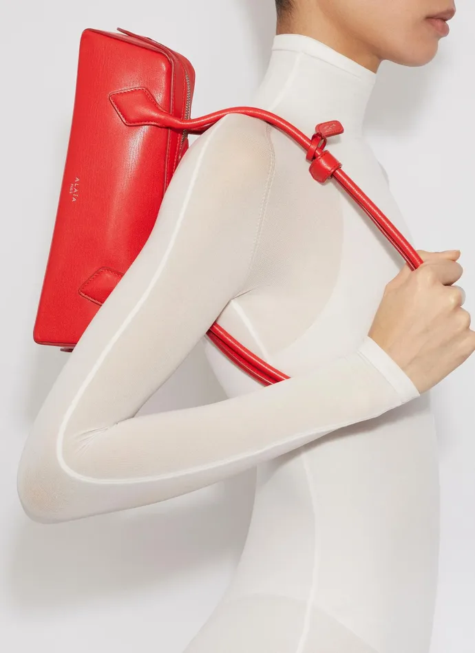 Red LE TECKEL SMALL BAG IN GOATSKIN Women Alaa Le Teckel