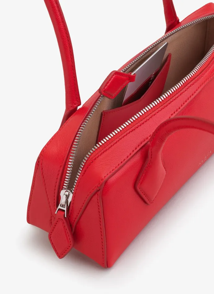 Red LE TECKEL SMALL BAG IN GOATSKIN Women Alaa Le Teckel