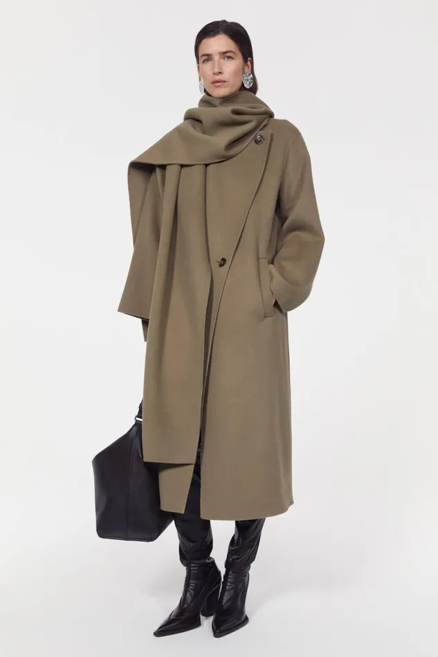 Rego Long Coat Moss Agate Women Rodebjer Outerwear