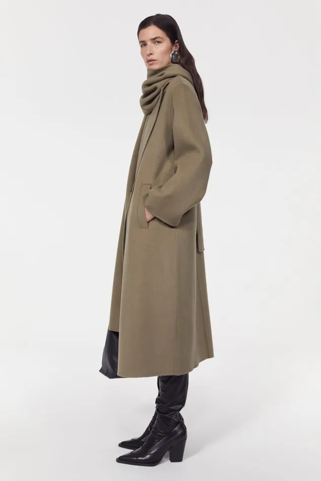 Rego Long Coat Moss Agate Women Rodebjer Outerwear