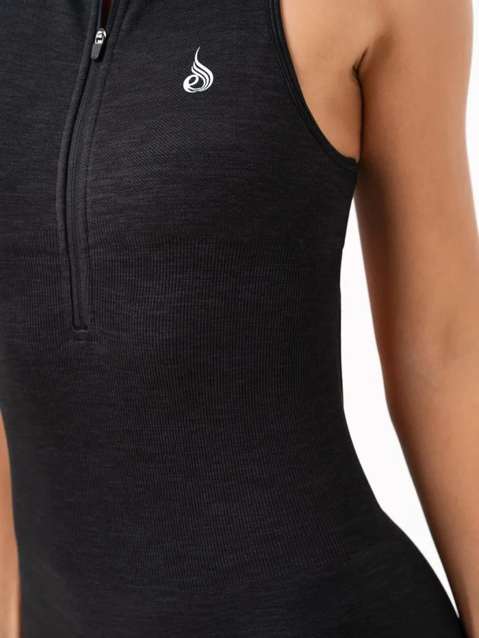 Rib Scrunch Seamless Bodysuit 8211 Black Women Ryderwear Tops