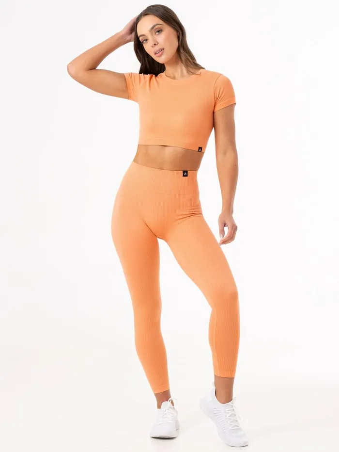 Rib Seamless TShirt 8211 Mango Women Ryderwear Tops