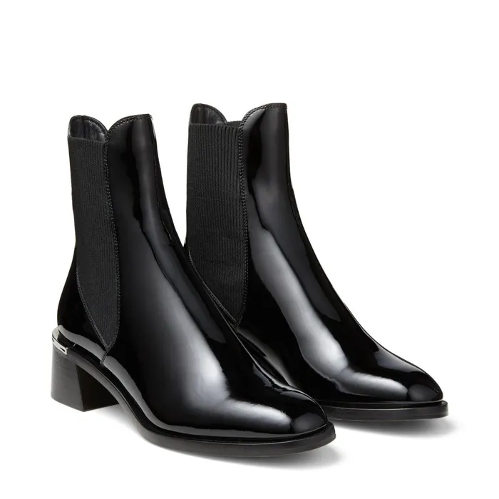 Rourke 45 Black Shiny Naplack Ankle Boots Black Women JIMMY CHOO Boots