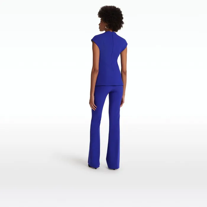 Safiyaa Alexa Azure Blue Trousers Women Trousers