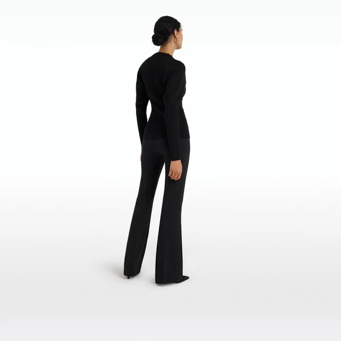Safiyaa Alexa Black Trousers Women Trousers