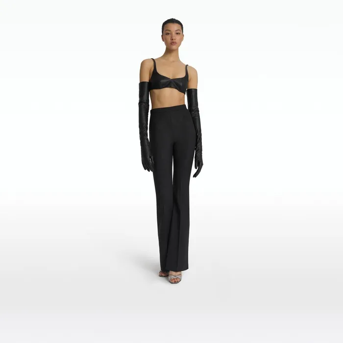 Safiyaa Alexa Charcoal Trousers Women Trousers