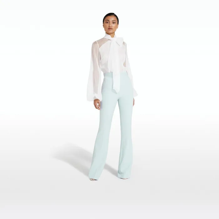Safiyaa Alexa Ice Blue Trousers Women Trousers