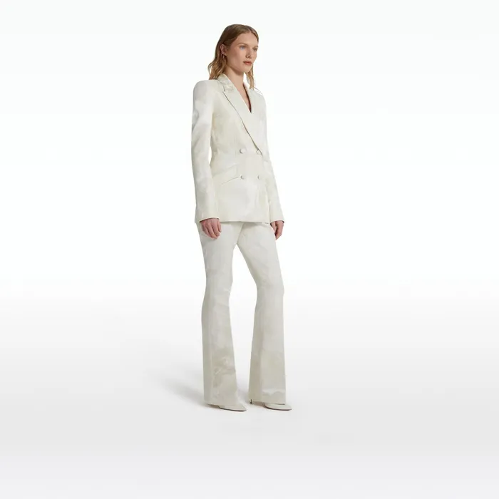 Safiyaa Alexa Ivory Trousers Women Trousers