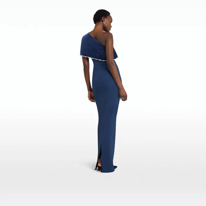 Safiyaa Alison Ink Blue Long Dress Women Dresses