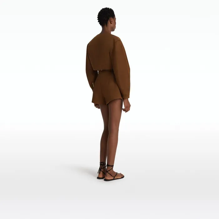 Safiyaa Amare Deep Brown Jacket Women Jackets Coats