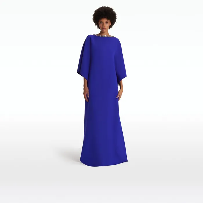Safiyaa Amarella Azure Blue Long Dress Women Dresses