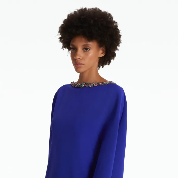 Safiyaa Amarella Azure Blue Long Dress Women Dresses