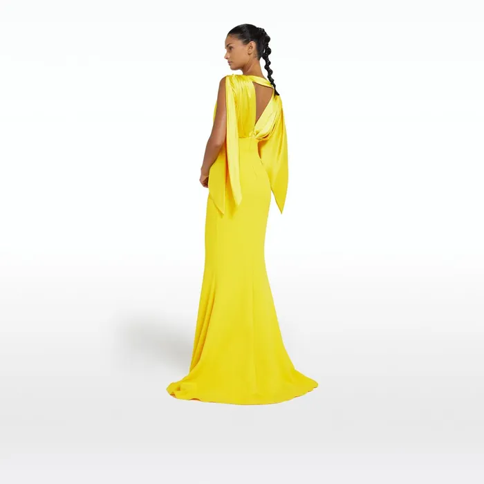 Safiyaa Amina Canary Long Dress Women Dresses