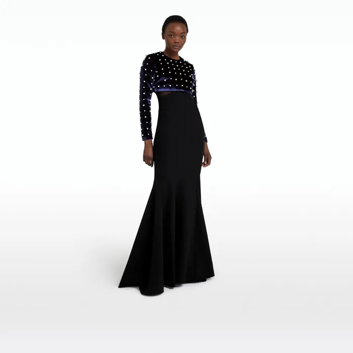 Safiyaa Aneta Black and Caspian Long Dress Women Dresses