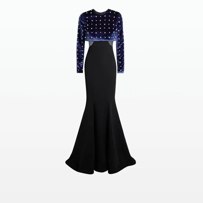 Safiyaa Aneta Black and Caspian Long Dress Women Dresses
