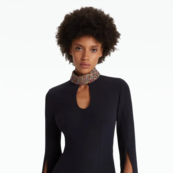 Safiyaa Anouk Midnight Navy Long Dress Women Dresses