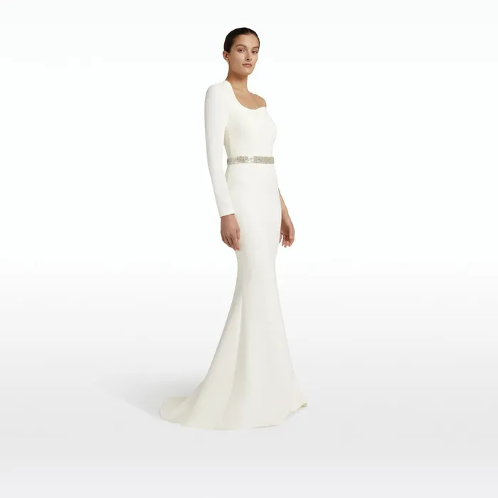 Safiyaa Aria Ivory Long Dress Women Dresses