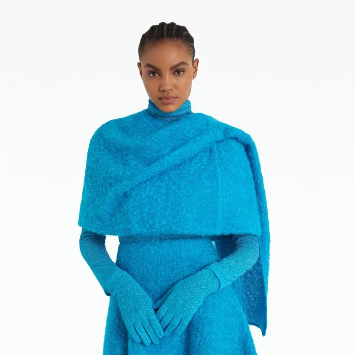 Safiyaa Astin Aquamarine Gloves Women Accessories
