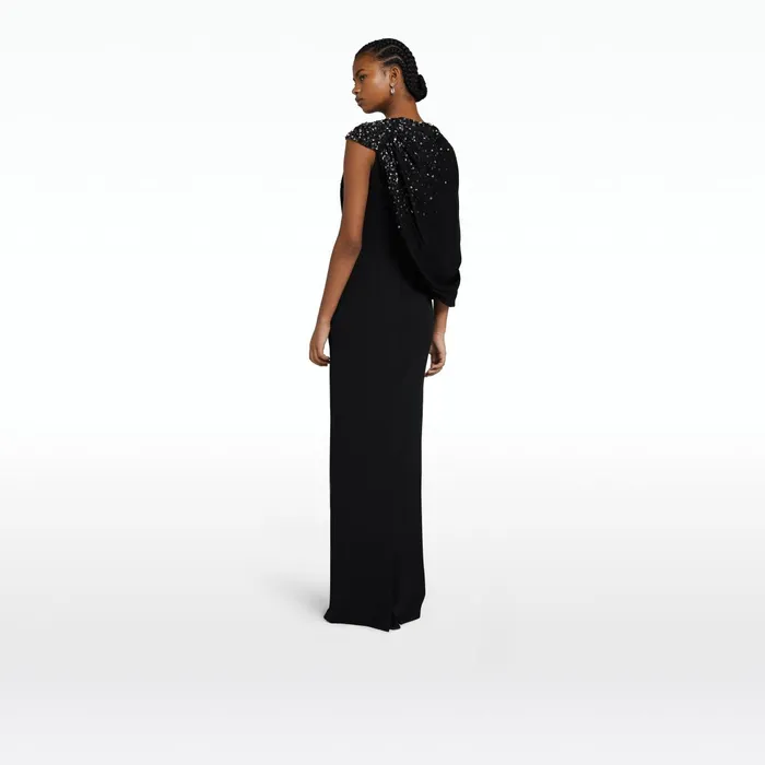 Safiyaa Aylin Black Long Dress Women Dresses