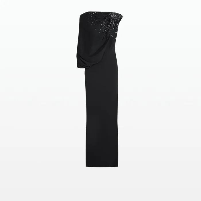 Safiyaa Aylin Black Long Dress Women Dresses