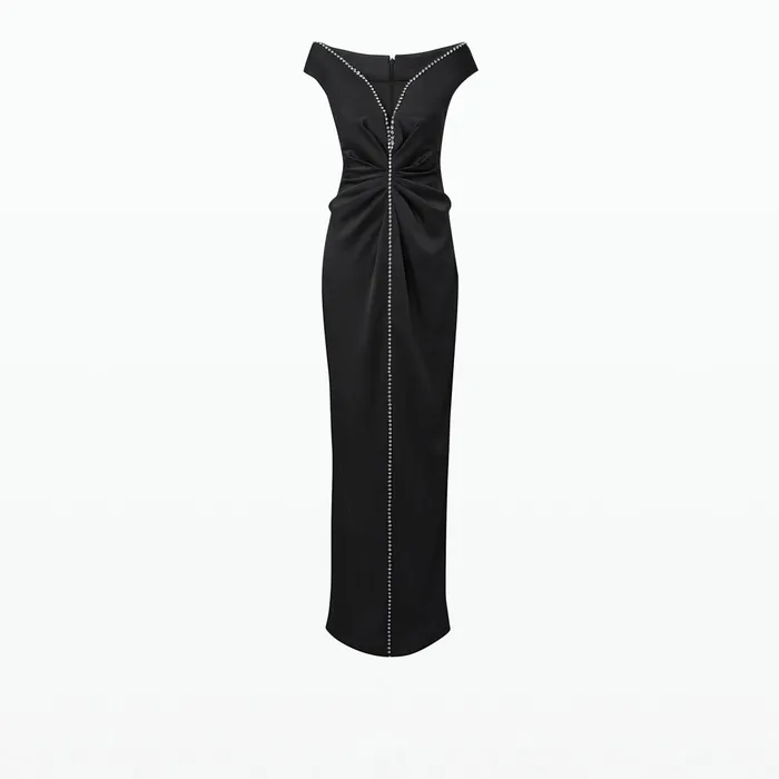 Safiyaa Barni Black Long Dress Women Dresses