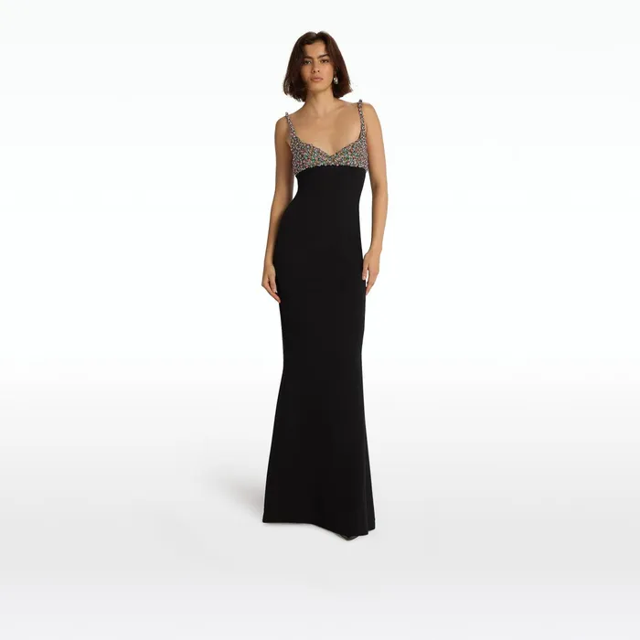Safiyaa Beatriz Black Long Dress Women Dresses