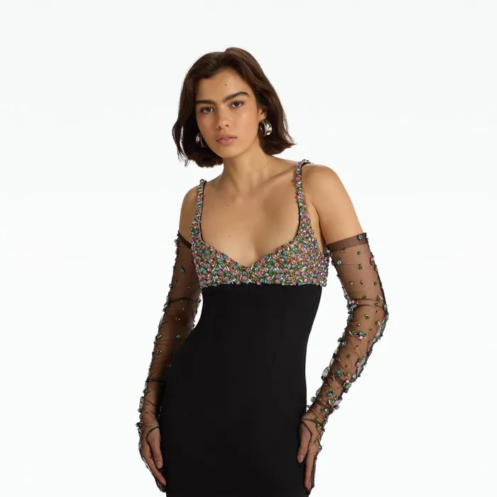 Safiyaa Beatriz Black Long Dress Women Dresses