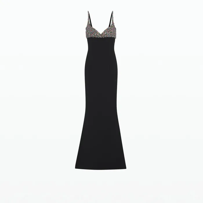 Safiyaa Beatriz Black Long Dress Women Dresses