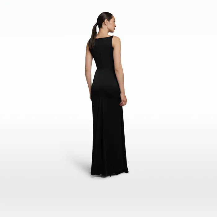 Safiyaa Bendetta Black Long Dress Women Dresses