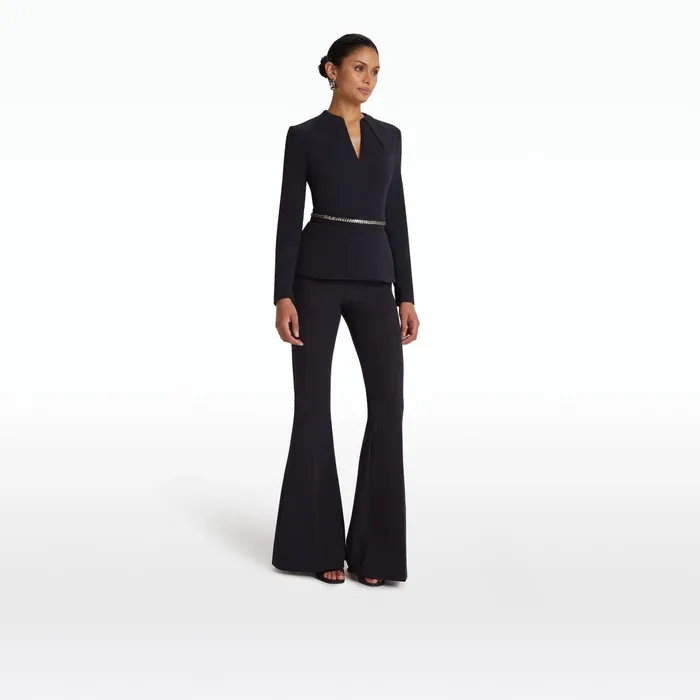 Safiyaa Blanca Midnight Navy Top Women Tops