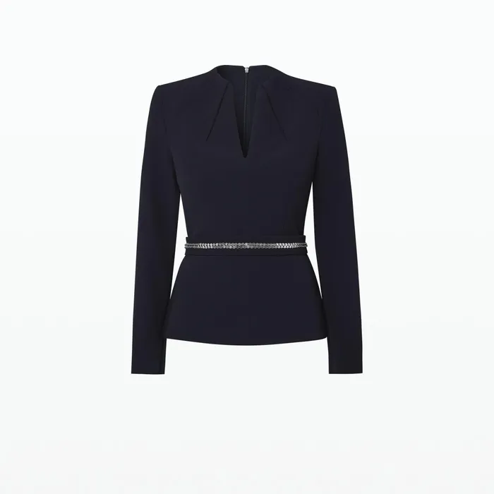 Safiyaa Blanca Midnight Navy Top Women Tops