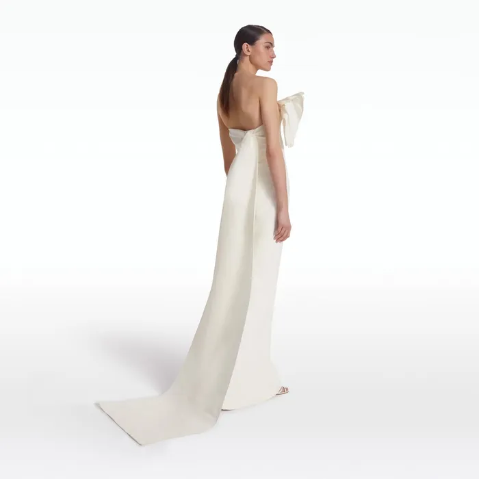 Safiyaa Briannie Ivory Long Dress Women Dresses