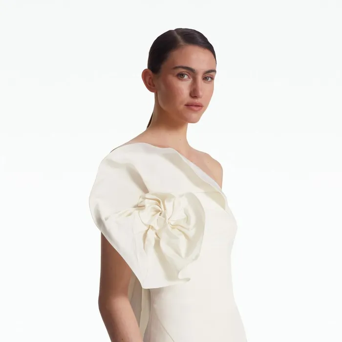 Safiyaa Briannie Ivory Long Dress Women Dresses