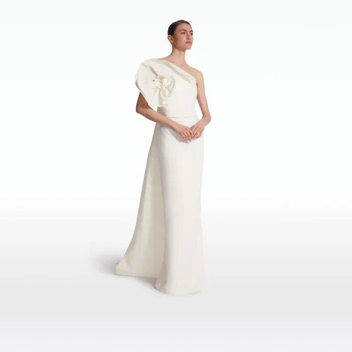 Safiyaa Briannie Ivory Long Dress Women Dresses