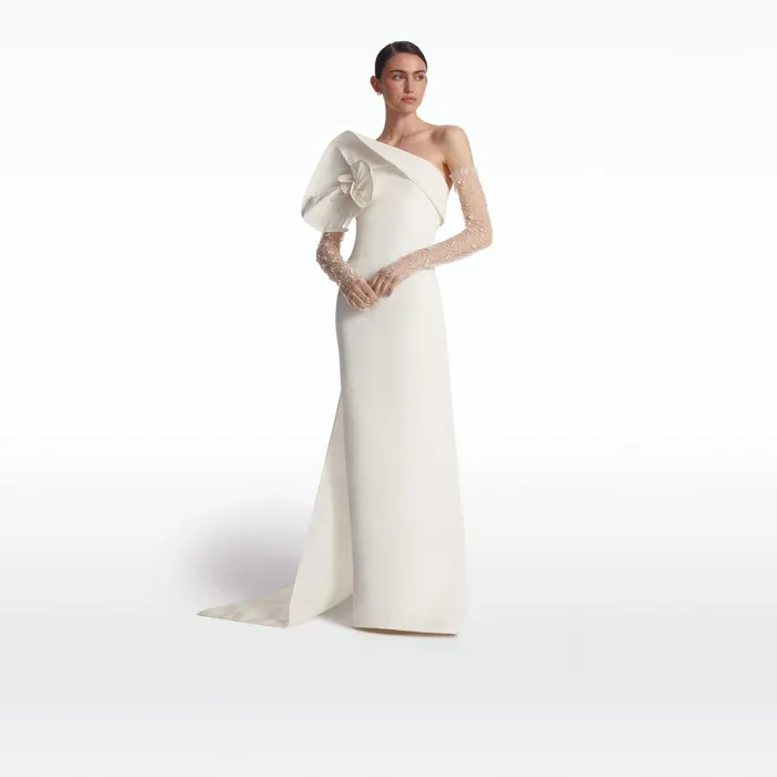 Safiyaa Briannie Ivory Long Dress Women Dresses