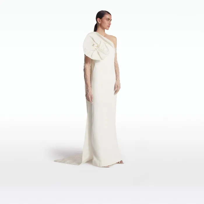 Safiyaa Briannie Ivory Long Dress Women Dresses