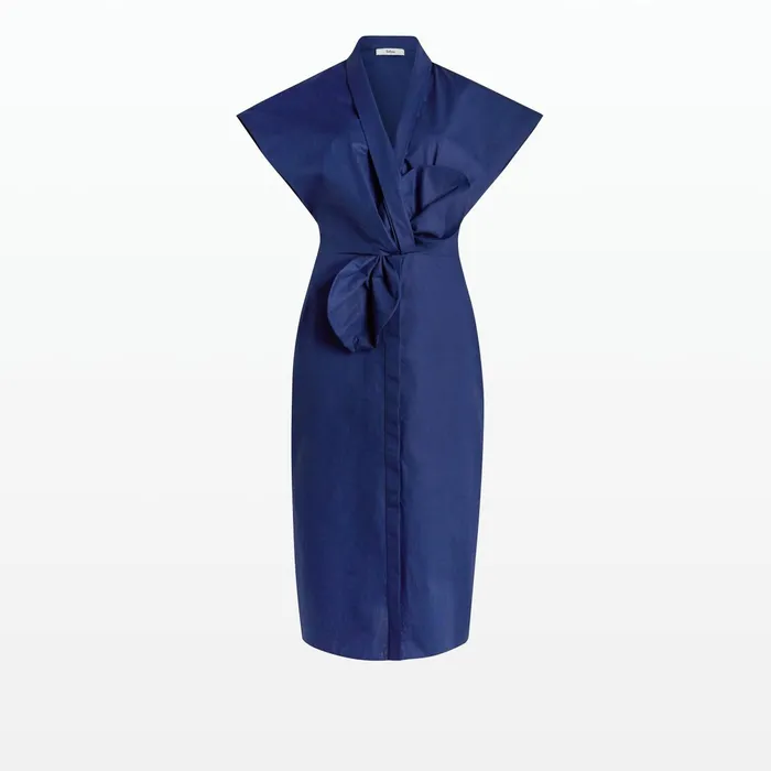 Safiyaa Calianne Marine Blue Midi Dress Women Dresses