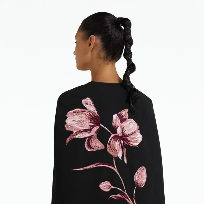 Safiyaa Camila Black Embroidered Coat Women Jackets Coats
