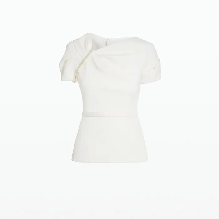 Safiyaa Cassiopeia Ivory Embroidered Top Women Tops