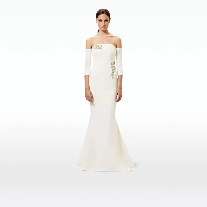 Safiyaa Celiana Embroidered Long Dress Women Dresses