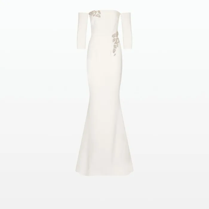 Safiyaa Celiana Embroidered Long Dress Women Dresses