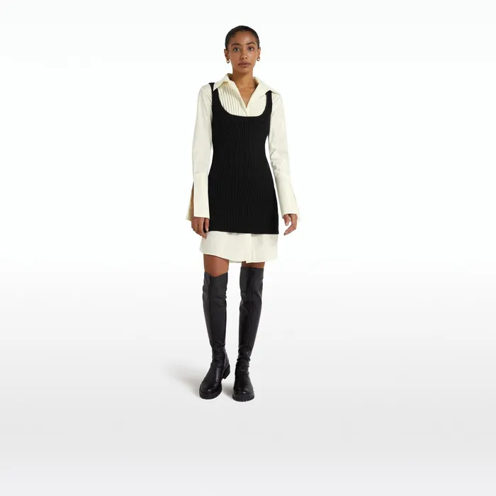 Safiyaa Cindy Black Knit Dress Women Dresses