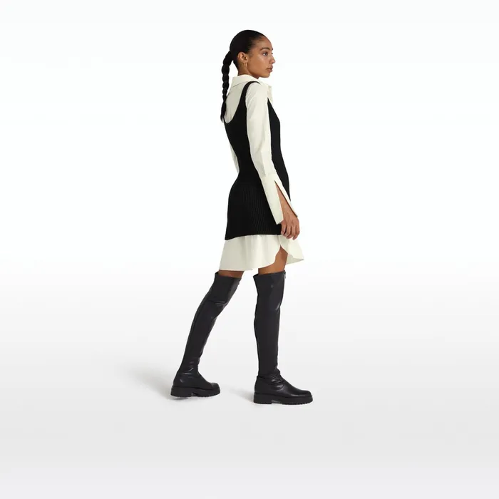 Safiyaa Cindy Black Knit Dress Women Dresses
