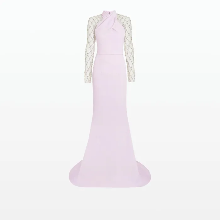 Safiyaa Clarence Lilac Snow Long Dress Women Dresses