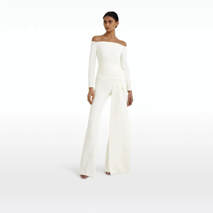 Safiyaa Colette Ivory Top Women Tops